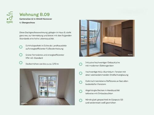Foto - 2 Zimmer Dachgeschoßwohnung zur Miete in Hannover