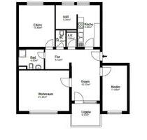 Mietwohnung - 1.200,00&nbsp;EUR Kaltmiete, ca.&nbsp; 92,00&nbsp;m&sup2; in Darmstadt (PLZ: 64289) Darmstadt-Nord