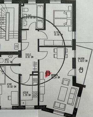 Foto - 3-Zimmer Wohnung ruhig und hell mit Küche + Garagenstellplätzen