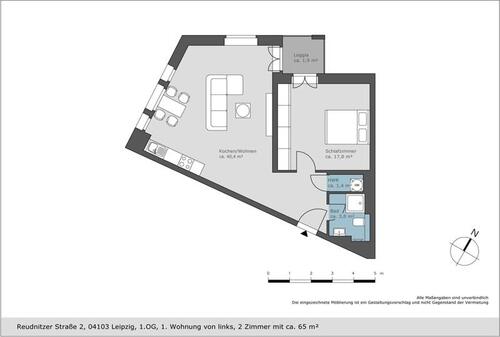 Foto - Etagenwohnung zur Miete in Leipzig