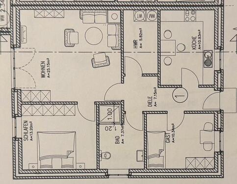Foto - Doppelhaushälfte mit Garten&Terrasse Wanderup zu vermieten– 80m²