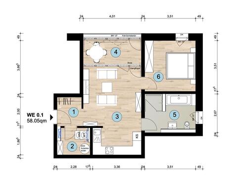 Foto - 2 Zimmer Erdgeschoßwohnung zur Miete in Barleben