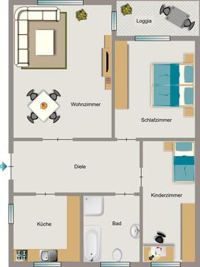 Foto - 3.5 Zimmer Etagenwohnung zur Miete in Recklinghausen