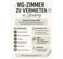 WG-Zimmer in großzügiger 5-Zimmer-Wohnung 3- Zimmer frei - Straubing