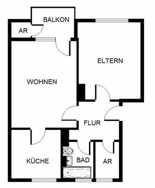Foto - 2.5 Zimmer Erdgeschoßwohnung in Essen