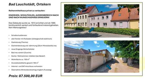 Foto - Reihenhaus im Zentrum der Goethestadt Bad Lauchstädt