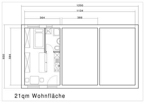 Foto - 1 Zimmer Erdgeschoßwohnung zur Miete in Fulda