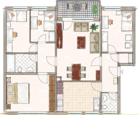 Foto - Geräumige große Große 5 Zimmer Wohnung 98m°2 - 1035 Euro Gesamtmi