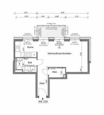 Foto - 1 Zimmer Etagenwohnung in Darmstadt