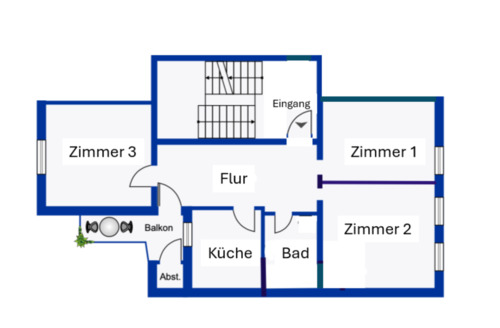 Foto - 3 Zimmer Etagenwohnung zur Miete in Bremerhaven