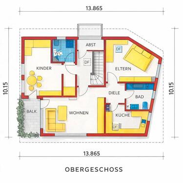Foto - 3 Zimmer Dachgeschoßwohnung zur Miete in Knittlingen