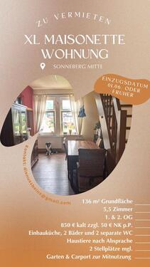 Foto - XL Maisonette Wohnung - 850,00&nbsp;EUR Kaltmiete, ca.&nbsp; 136,00&nbsp;m&sup2;