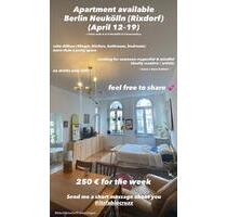 Apartment available Berlin Neukölln (April 12-19)
