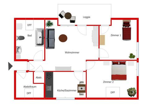 Foto - Dachgeschoßwohnung in Dillenburg zur Miete