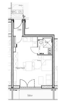 Foto - 1 Zimmer Etagenwohnung zur Miete in Augsburg