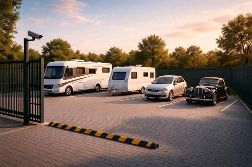 Foto - Abgesperrter Wohnmobil Wohnwagenstellplatz, Friedrichsthal 247