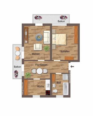 Foto - 2 Zimmer Etagenwohnung in Amt Wachsenburg