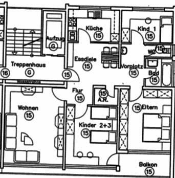 Foto - Helle 4-Zimmer-Wohnung mit Balkon, Einbauküche & Aufzug