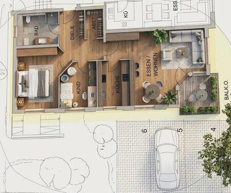 Foto - 3 Zimmer Erdgeschoßwohnung zum Kaufen in Großheubach