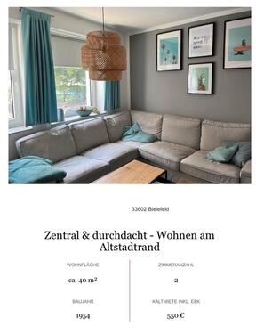 Foto - 2 Zimmer Wohnung mit Balkon Bielefeld Innenstadt