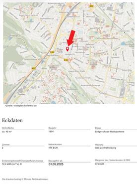 Foto - 2 Zimmer Hochparterre zur Miete in Bielefeld