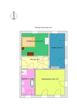 Foto - Zweiraum-Wohnung - Erdgeschoss (ideal für Azubis oder Studenten)
