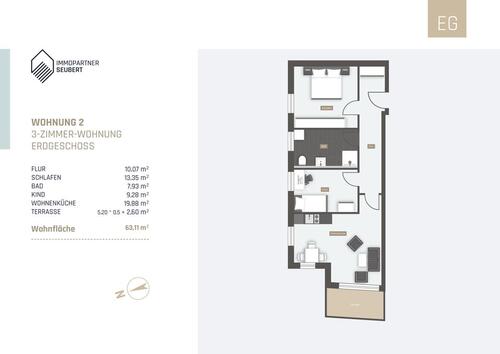 Foto - 3 Zimmer Erdgeschoßwohnung zur Miete in Bogen