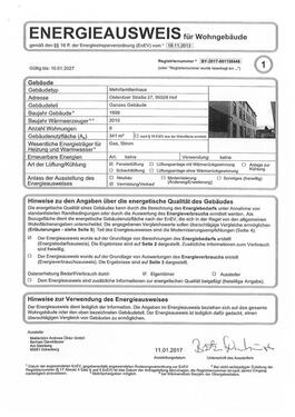 Foto - Zweiraumwohnung in Hof - 350,00&nbsp;EUR Kaltmiete, ca.&nbsp; 55,00&nbsp;m&sup2;