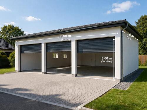 Foto - 3-fach Garage Halle zu vermieten