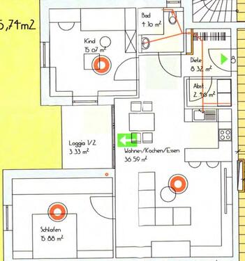 Foto - Neubau Wohnung 3 Zimmer 85.74 qm mit Einbauküche