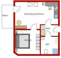 2 Zimmer Wohnung, 2. OG, Balkon, Aufzug, Stellplatz - Kemnath