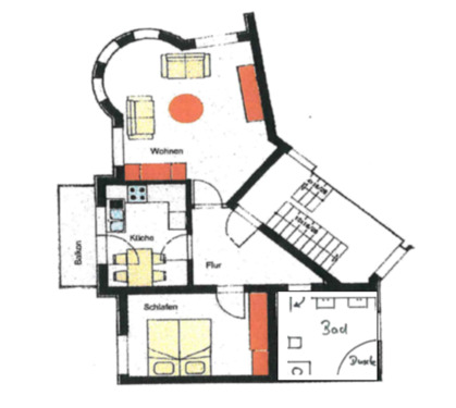 Foto - 2-Zimmer-Wohnung Kleinkühnau - 420,00&nbsp;EUR Kaltmiete, ca.&nbsp; 62,00&nbsp;m&sup2;