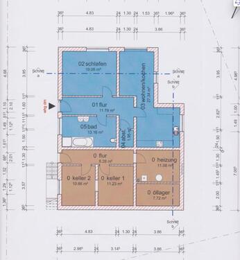 Foto - 2 Zimmer, Küche Bad, Abstellraum mit Rasenterrasse und Parkplatz
