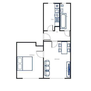 Foto - 2 Zimmer Etagenwohnung in Markkleeberg