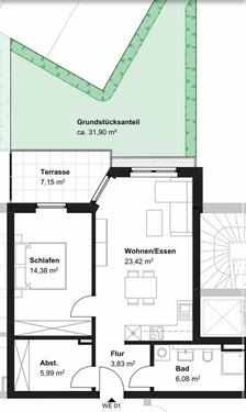 Foto - Neubau Wohnung zu vermieten - 1.450,00&nbsp;EUR Kaltmiete, ca.&nbsp; 57,00&nbsp;m&sup2;