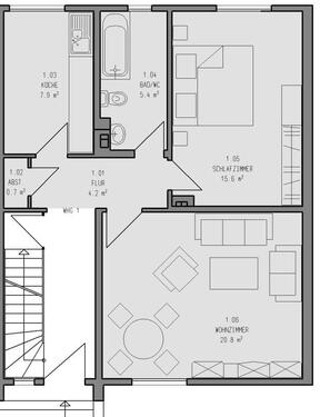 Foto - 2 Zimmer Erdgeschoßwohnung zur Miete in Herdecke