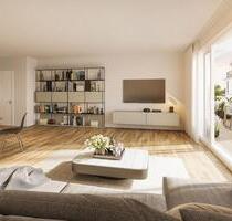 Luxuriöse Penthouse-Wohnung mit Dachterrasse, 3 Zimmer, 2 Bädern, offene Einbauküche und Tiefgaragenstellplatz - Nauen