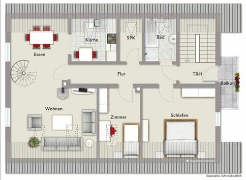 Foto - 3,5 Zimmerwohnung + Garten + Balkon + eigener Dachboden