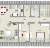 3,5 Zimmerwohnung + Garten + Balkon + eigener Dachboden - Dentlein am Forst