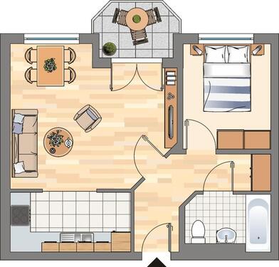 Foto - Demnächst frei! 2-Zimmer-Wohnung in Dortmund Benninghofen-Loh