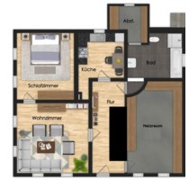 Buttenhausen | 75qm | 2 Zimmer Wohnung in charmantem Fachwerkhaus - Münsingen