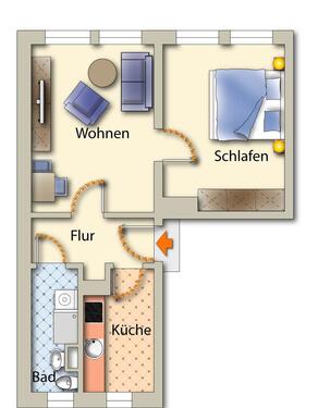 Foto - 2 Zimmer Etagenwohnung zur Miete in Freiberg