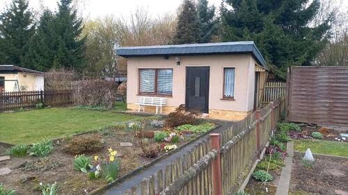 Foto - Sehr liebevoll gepflegter Kleingarten mit Steinlaube abzugeben