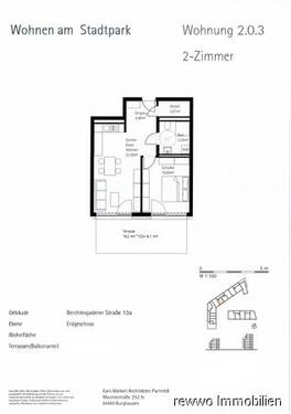 Foto - Neubau 2-Zi. Erdgeschosswohnung in Burghausen Neustadt zu vermieten