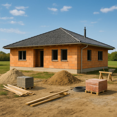 Foto - Wohnen im Grünen: Grundstück mit erweit. Rohbau in Lindow (Mark).