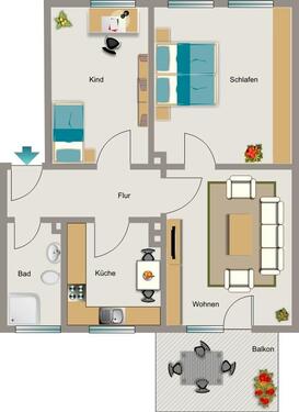 Foto - Etagenwohnung zur Miete in Lünen