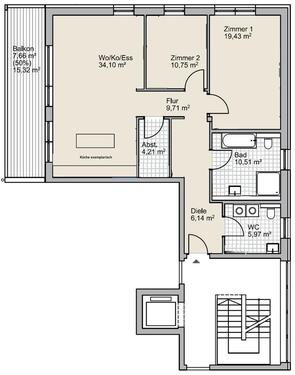 Foto - Etagenwohnung in Bad Birnbach zur Miete