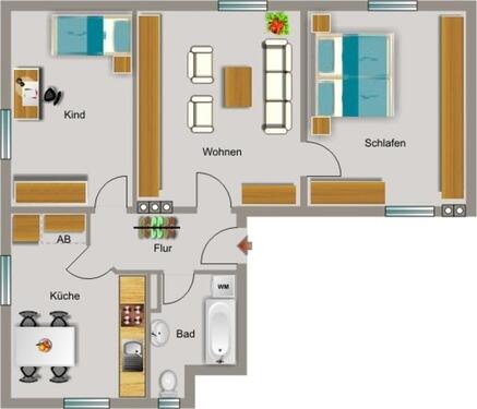 Foto - 2 Zimmer Etagenwohnung zur Miete in Neukirchen-Vluyn