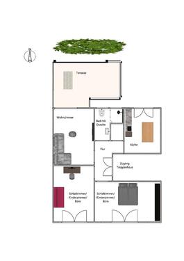 Foto - Wohnung 3 ZKB EG 93qm mit großem Garten in Osnabrück Pye