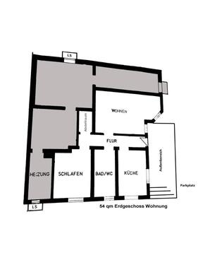 Foto - Wohnung zu vermieten 54m'2 in LollarSalzböden